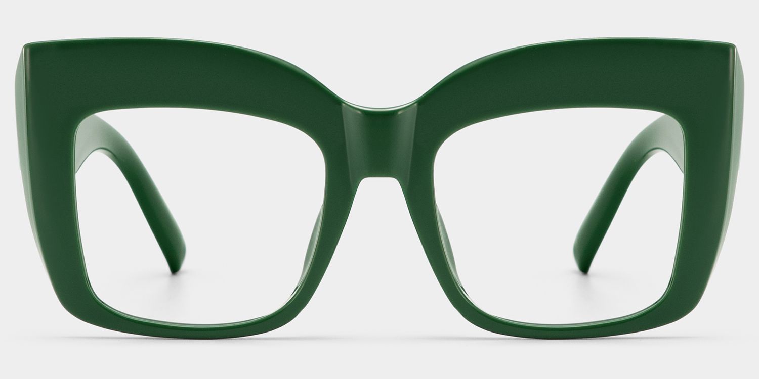 Alberta Cat-Eye Green Frame Glasses | Zeelool