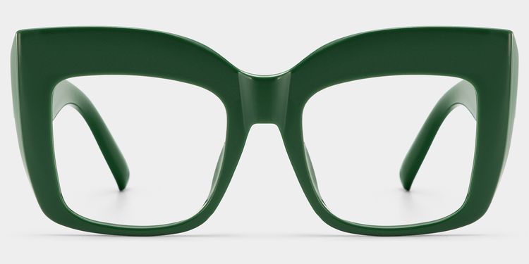 Alberta Green Square Glasses