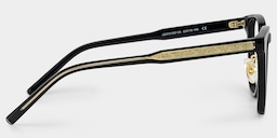 Hailey Square Black Glasses4