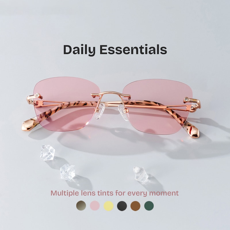 Rectangle Rose Gold Eyeglasses- Seth Metal Frame Glasses0