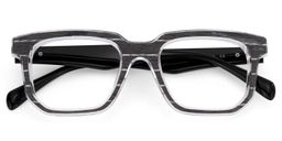 Keylin Rectangle Black Glasses2