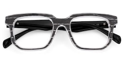 Keylin Rectangle Black Glasses2