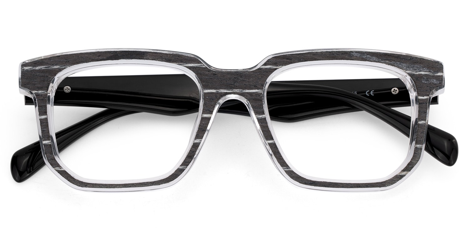 Keylin Rectangle Black Glasses2