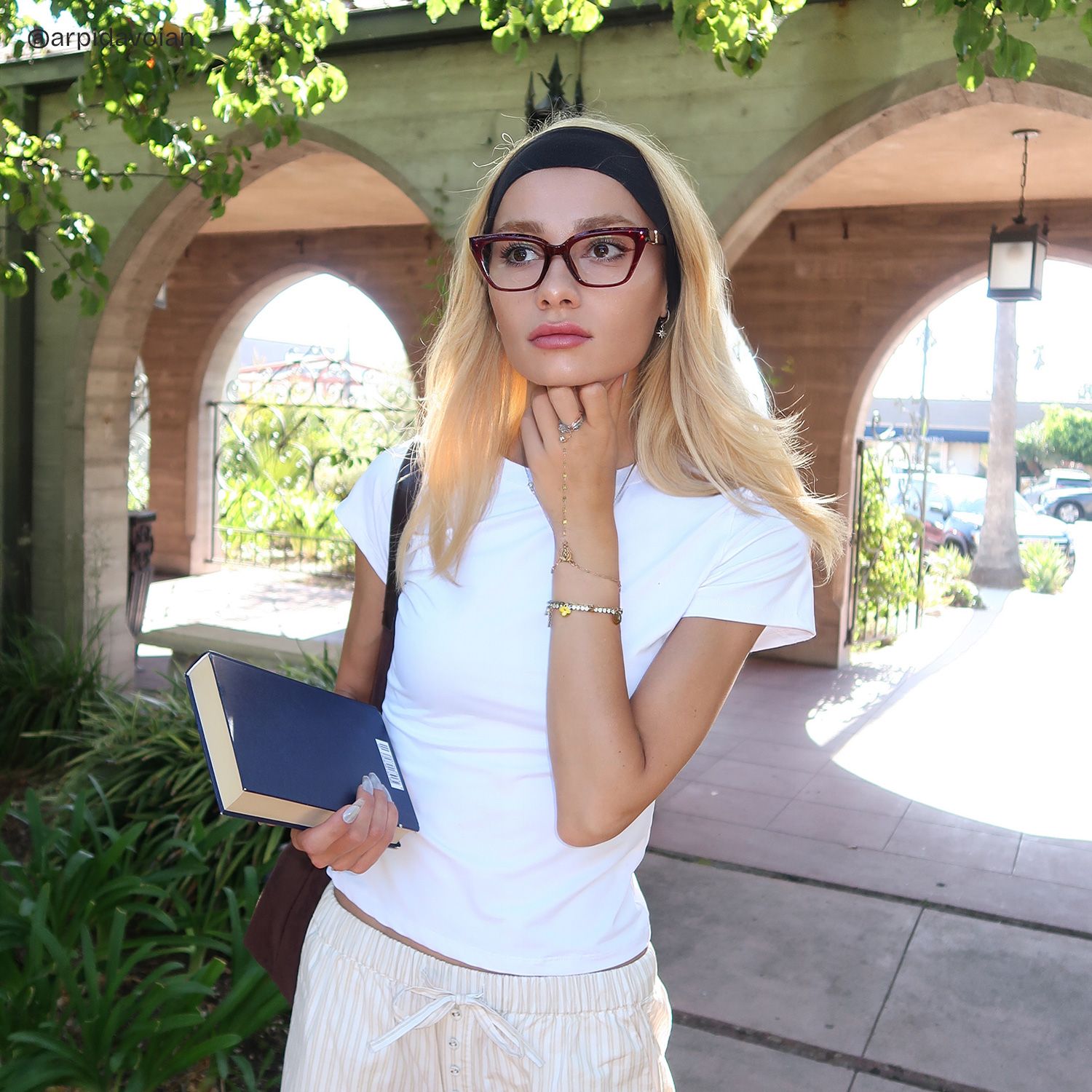 Quincy Cat eye Red Frame Eyeglasses | ZEELOOL7