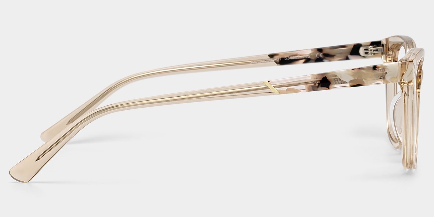 Cassia Art Beige Rectangle Glasses Frames for Women | ZEELOOL4