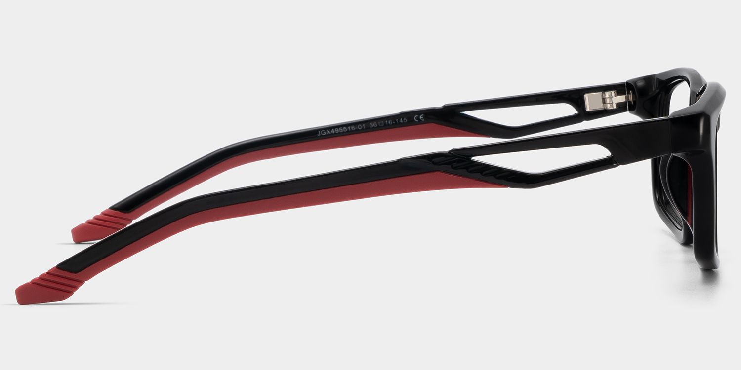 Emory Black Rectangle Frame Glasses for Men | ZEELOOL4
