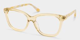 Isabella Clear Yellow Square Glasses3
