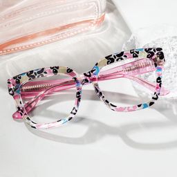 Yaniska Square Pink Leopard Glasses1