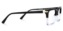 Langston Rectangle Black-Clear Glasses4