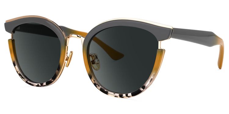 Laraine Cat Eye Gray Glasses