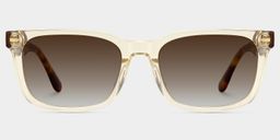 Patrick Rectangle Clear Yellow Glasses0