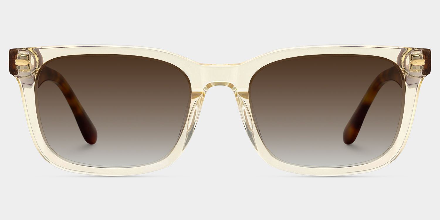 Patrick Clear Yellow Rectangle Polarized Sunglasses for Driving | ZEELOOL0