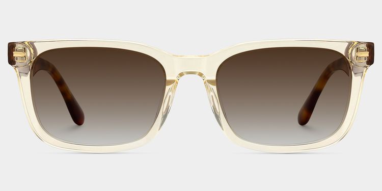 Patrick Clear Yellow Rectangle Sunglasses