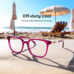 Freya Red Square Glasses0