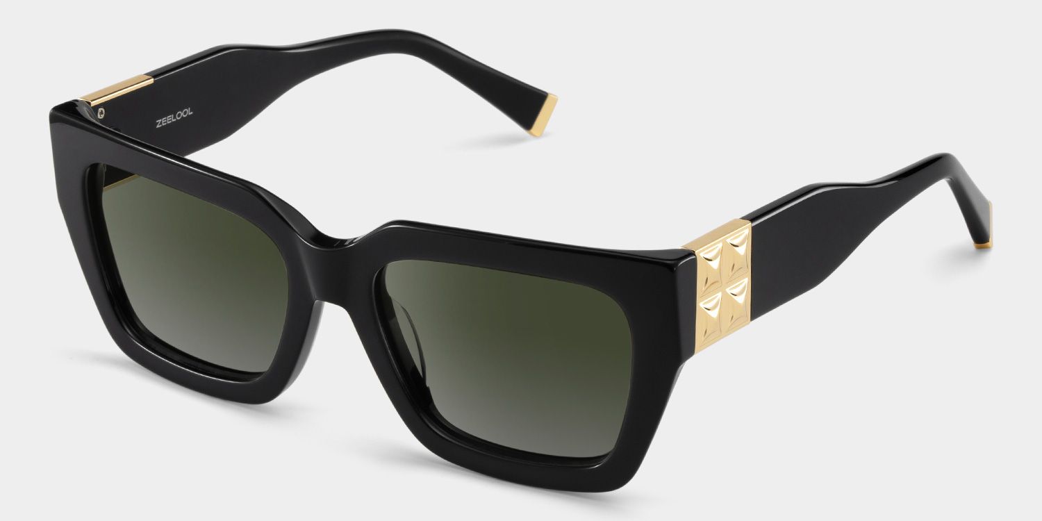 Maddox Black Frame Glasses with Square Frame Online | ZEELOOL