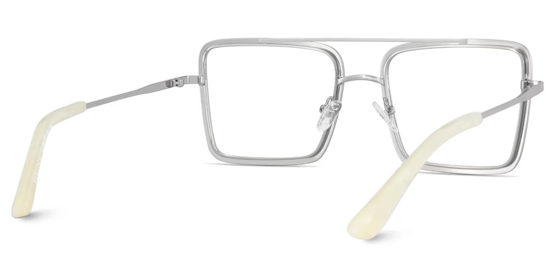 Diva Glasses, Silver Eyeglasses with Rainbow Diamond5