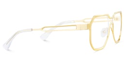 Hype Geometric Gold Glasses5