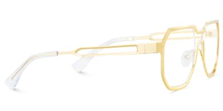 Hype Geometric Gold Glasses5