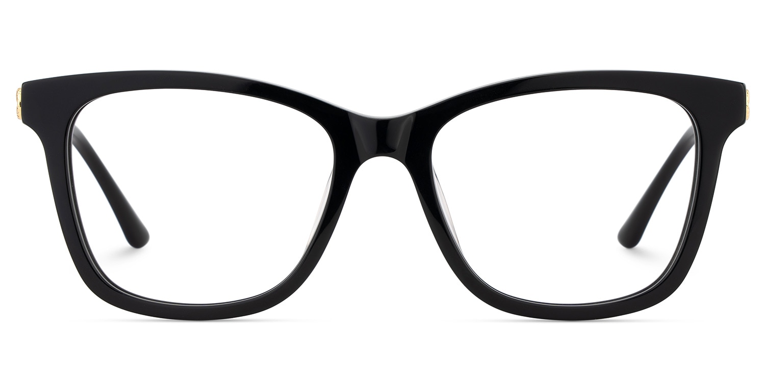 Vibert Rectangle Black Glasses