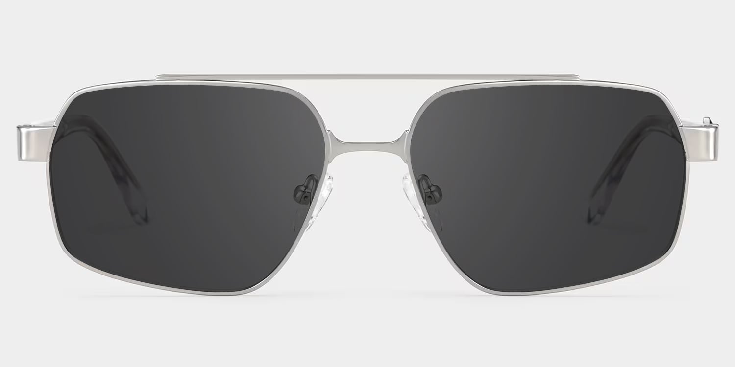 Sterling Eyeglasses in Aviator Silver Frame | ZEELOOL