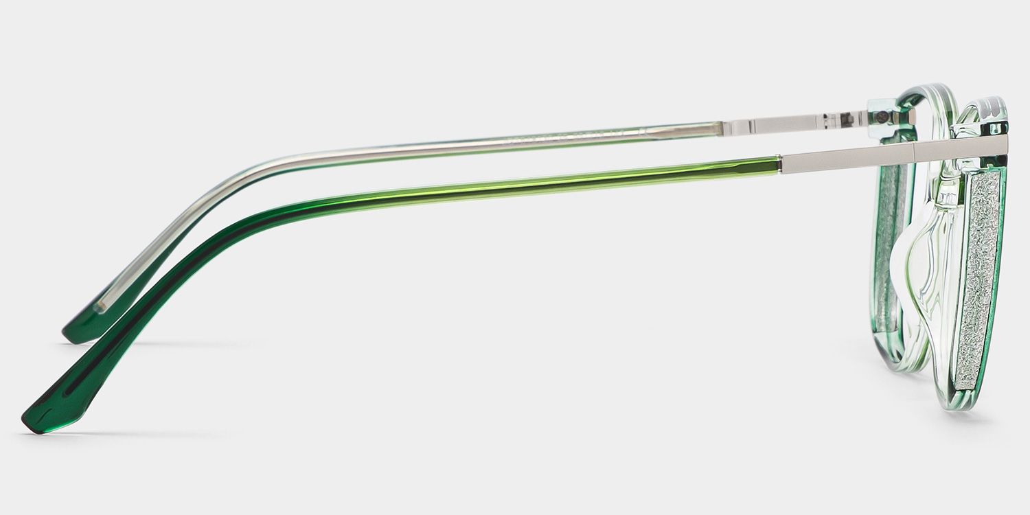 Rodz Green Square Eyeglasses with Affordable Frame | ZEELOOL