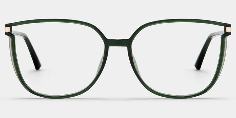 Rodz Square Dark-Green Glasses