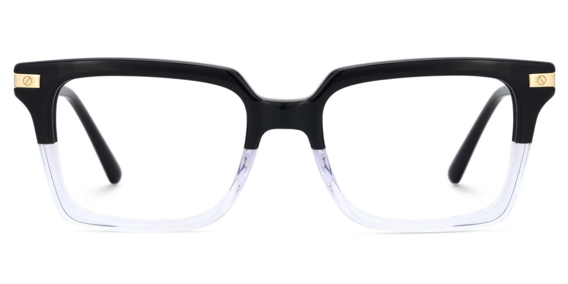 Men's Square Frames With Black And Crystal Color1