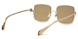 Charie Rectangle Beige Sunglasses3