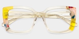 Flair Square Yellow Glasses5
