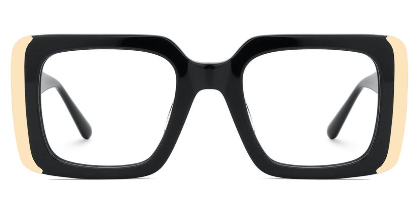Jesse Rectangle Black Glasses