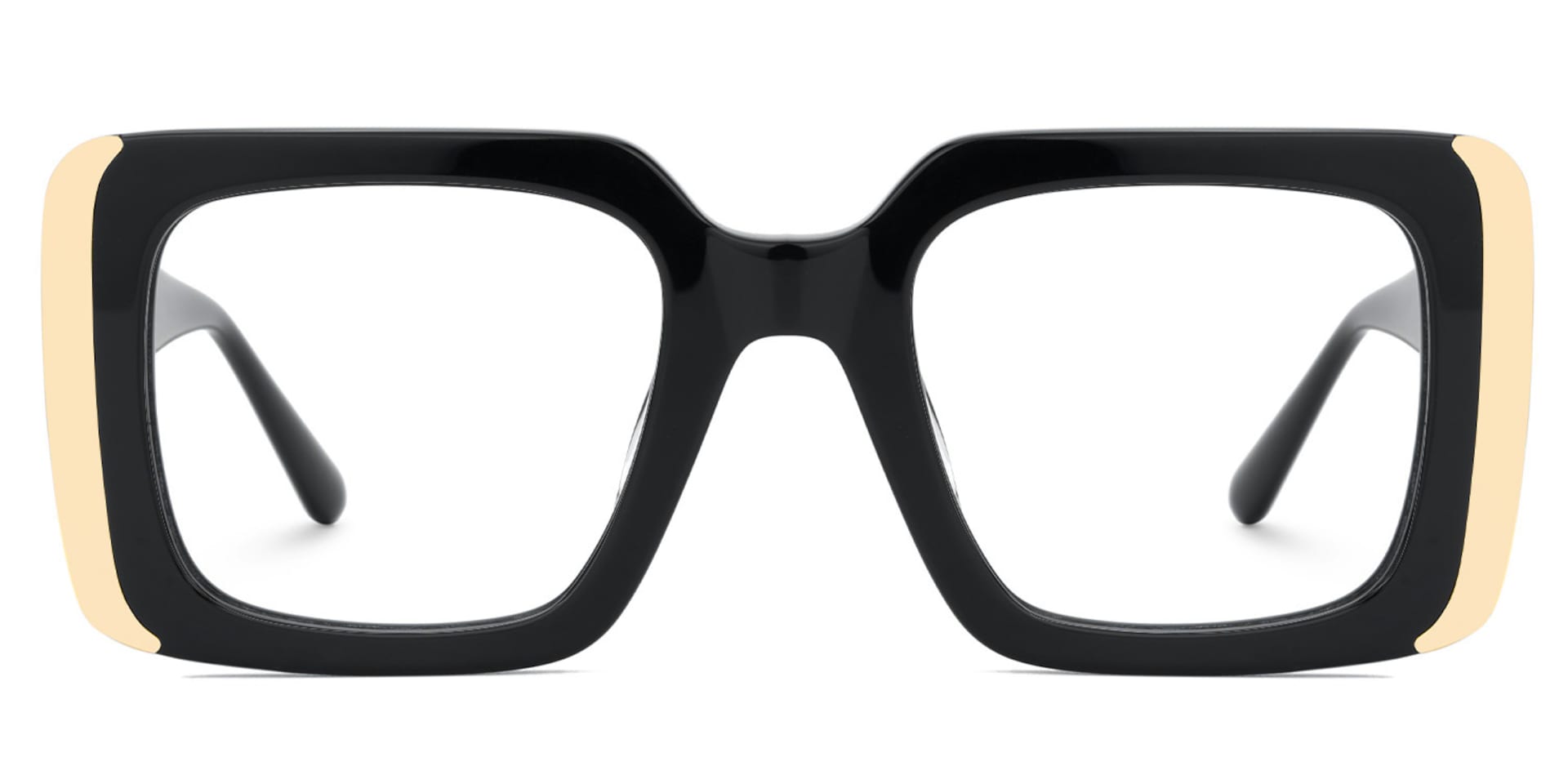 Black Rectangle Eyeglass Frames - Jesse Acetate Frame Glasses0