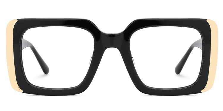 Jesse Black Rectangle Glasses
