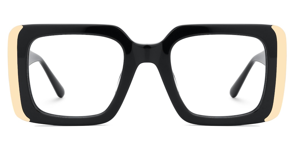 Jesse Rectangle Black Glasses