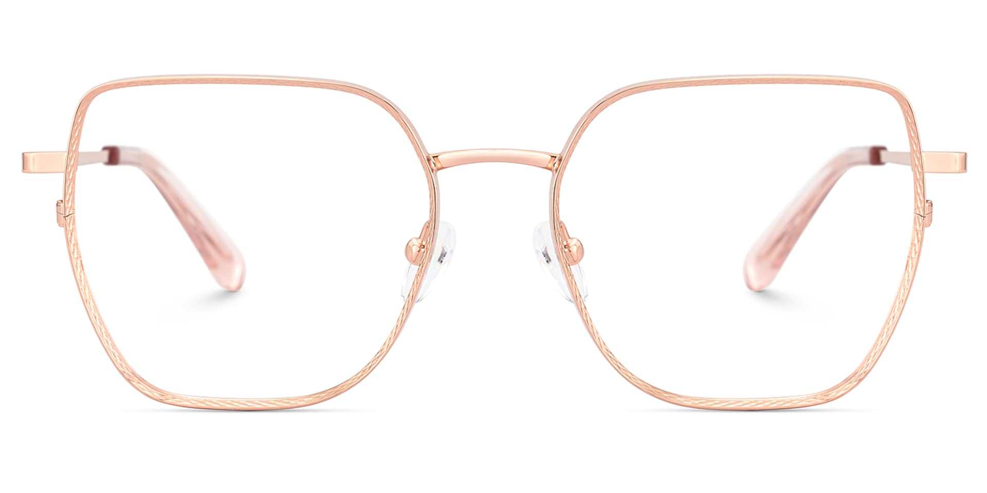 Rose Gold Wire Glasses With Exquisite Pattern1