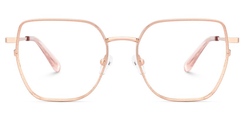 Fife Geometric Rose Gold Glasses