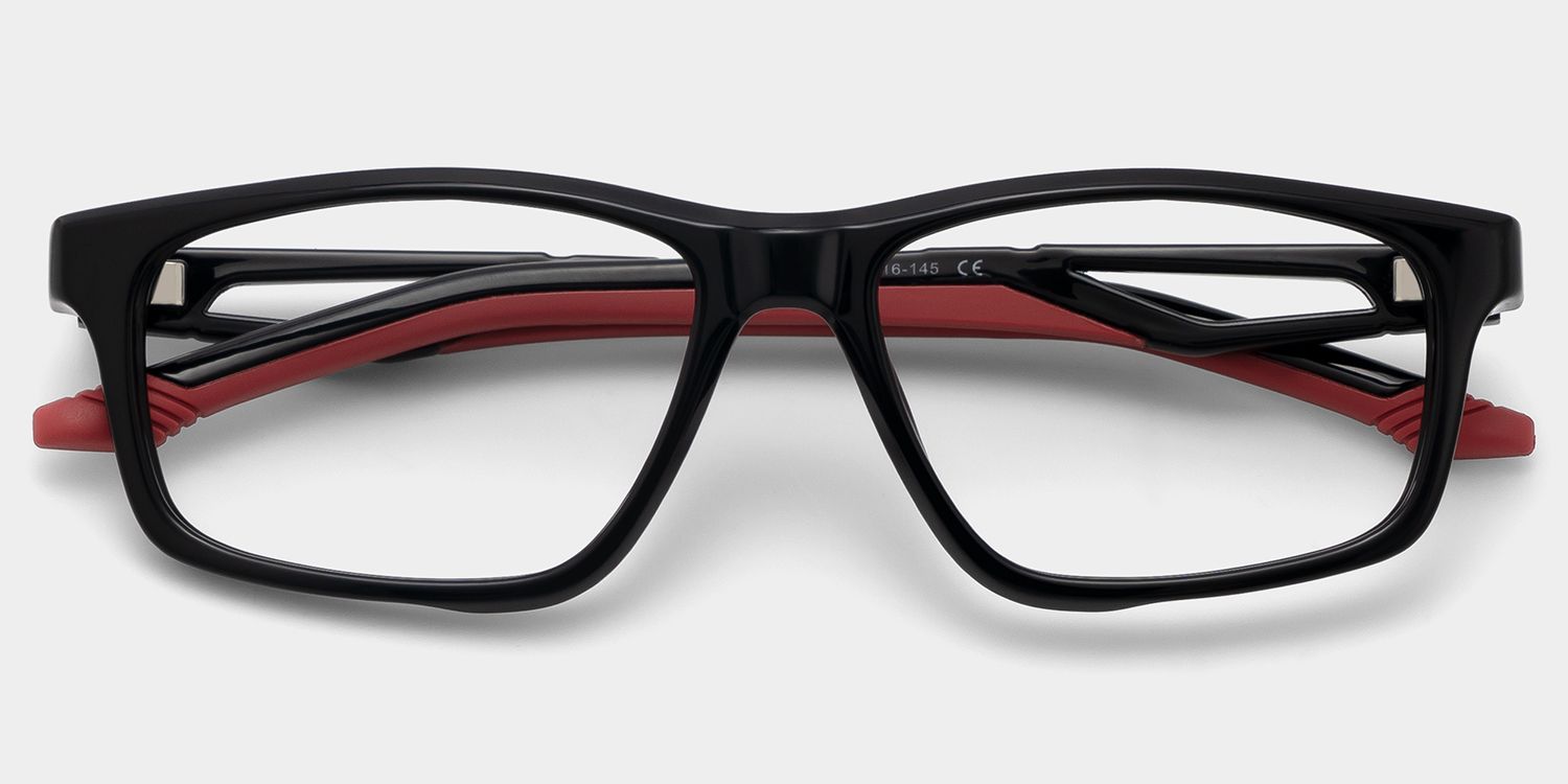Emory Black Rectangle Frame Glasses for Men | ZEELOOL2