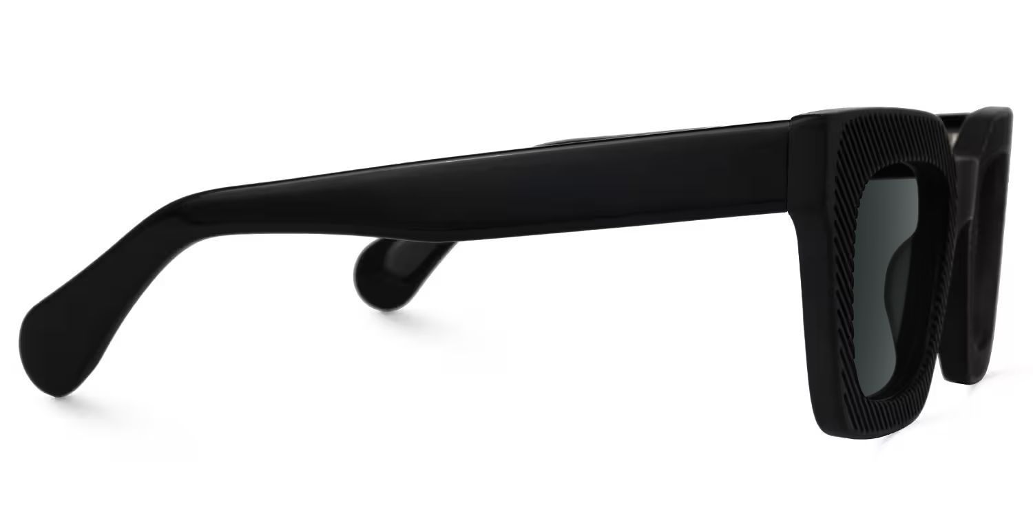 Keisa Square Black Sunglasses2