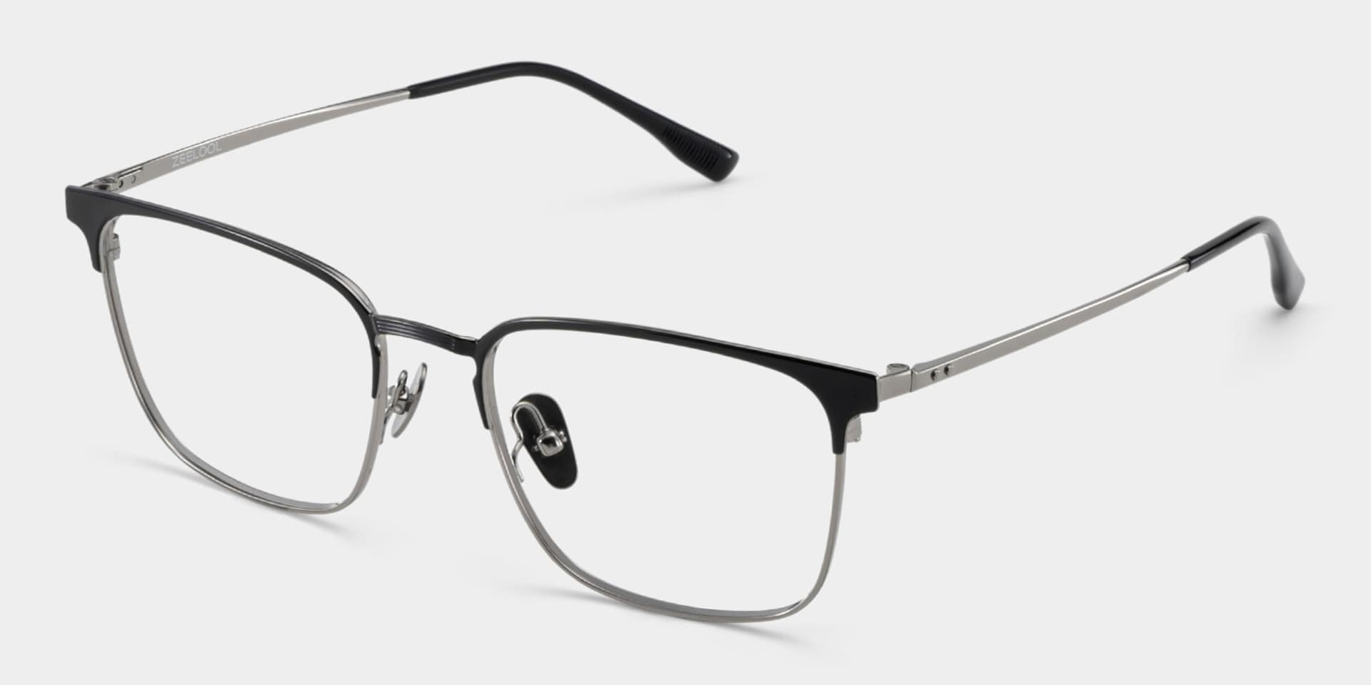 Browline Black Eyeglasses- Cole Titanium Frame Glasses5