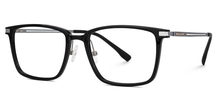 Ivonne Rectangle Black Glasses