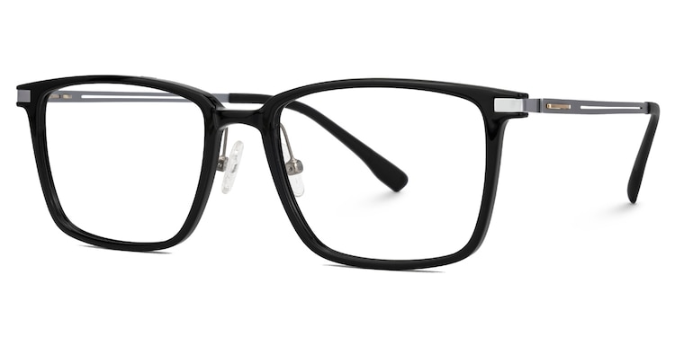 Ivonne Rectangle Black Glasses