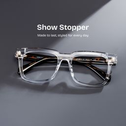 Connor Clear Rectangle Glasses0
