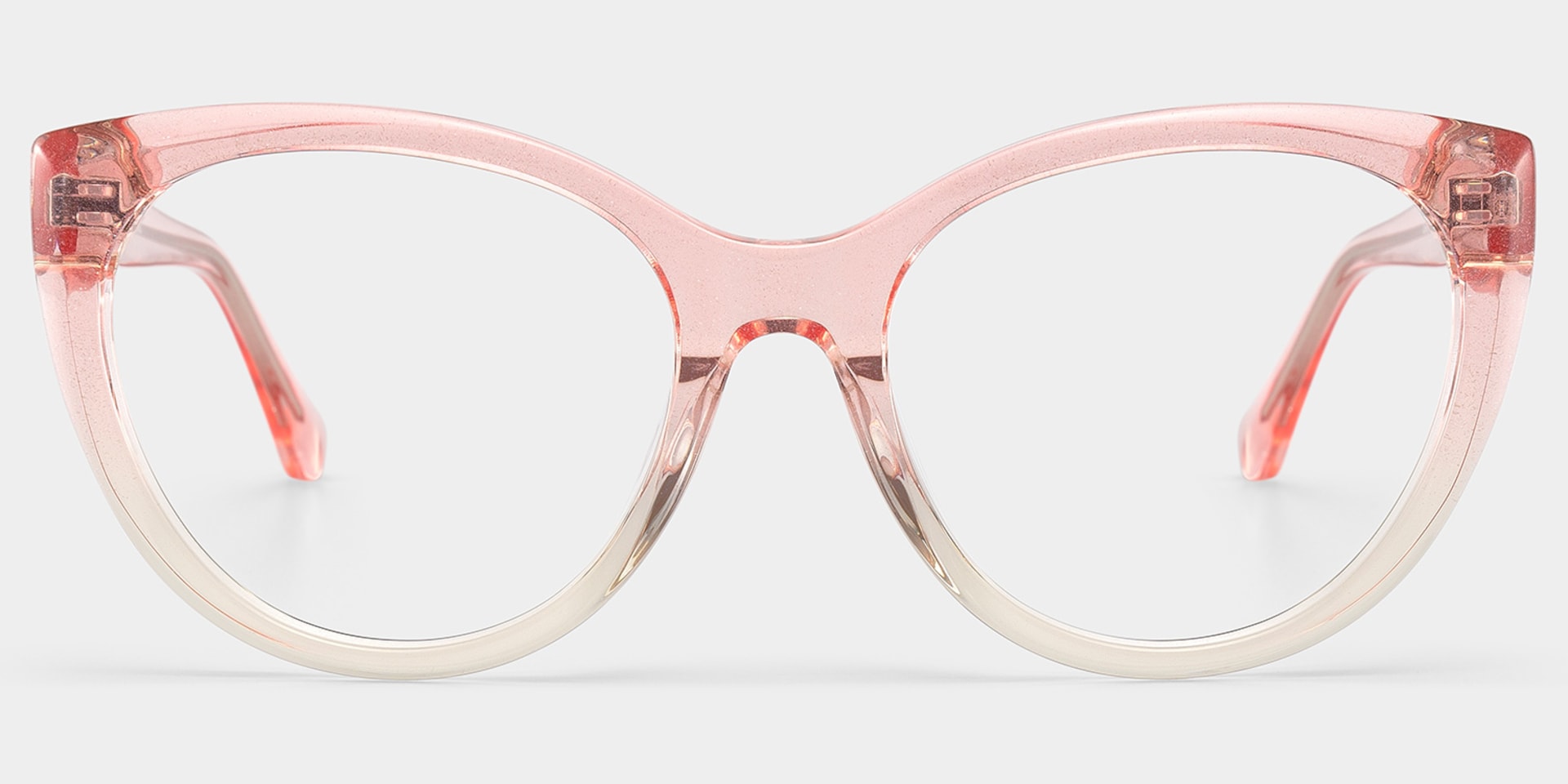 Kiera Light Pink Glitter Cat Eye Glasses Frames | ZEELOOL1