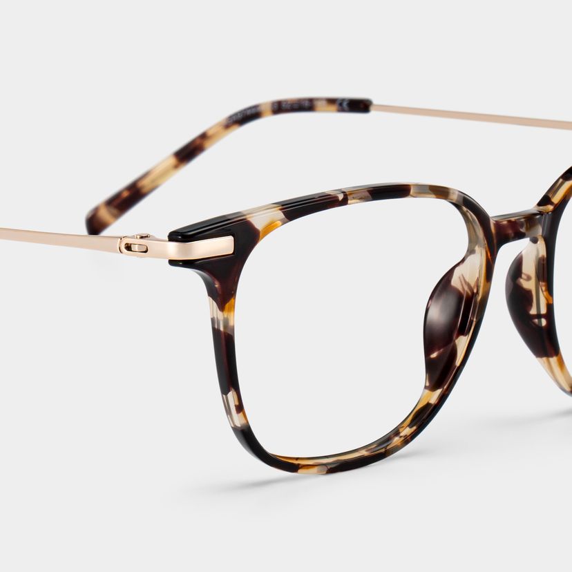 Florence Rectangular Tortoise Shell Eyeglass Frames for  display picture 3