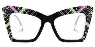 Janira Cateye Black Glasses0