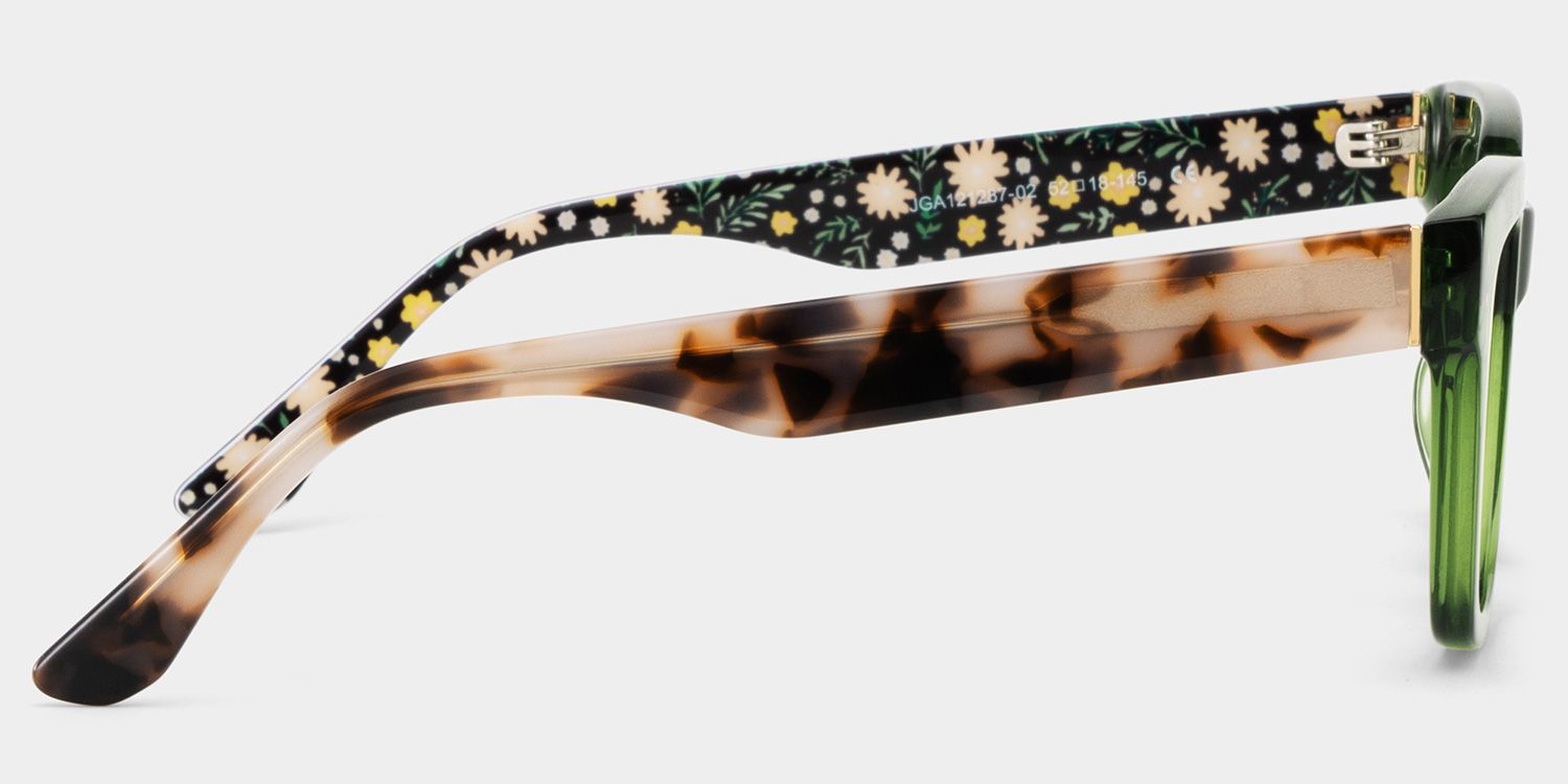 Zinnia Green Frame Glasses with Rectangle Frame Online | ZEELOOL7