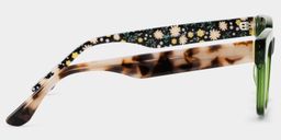 Zinnia Rectangle Green Glasses7