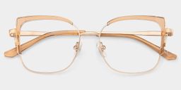 Jesmin Square Beige Glasses2