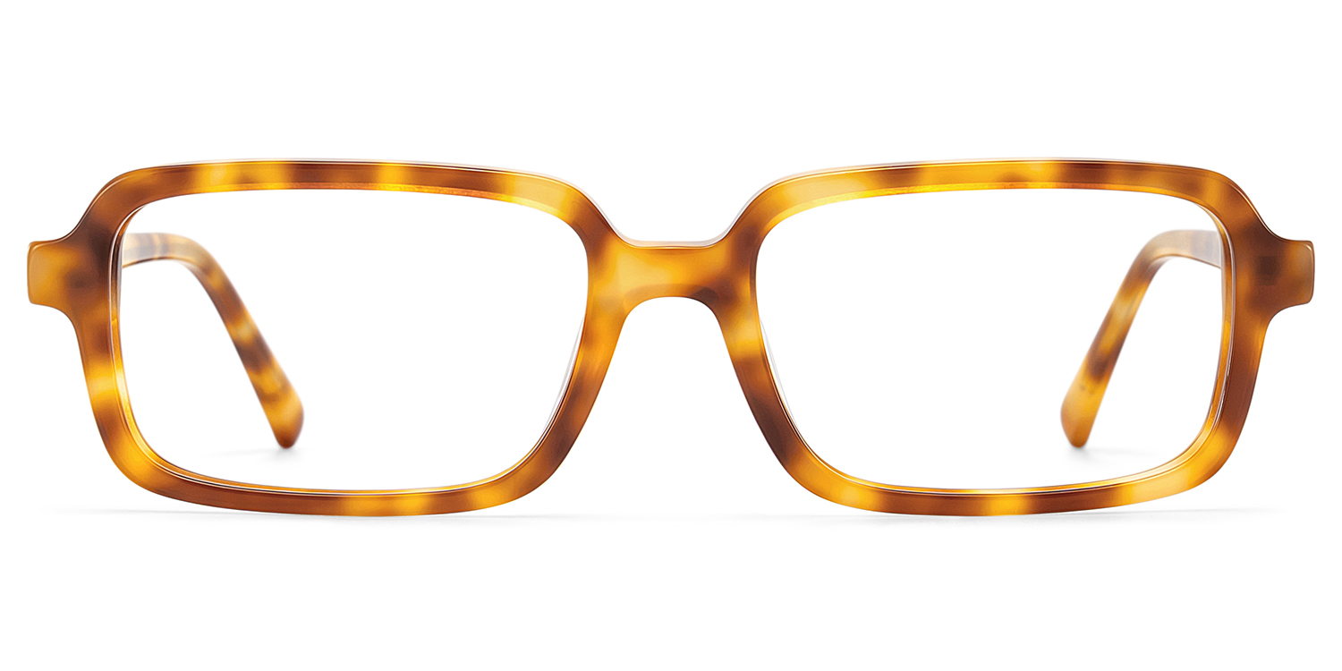 Danielle Light Brown Tortoise Shell Rectangle Glasses | ZEELOOL