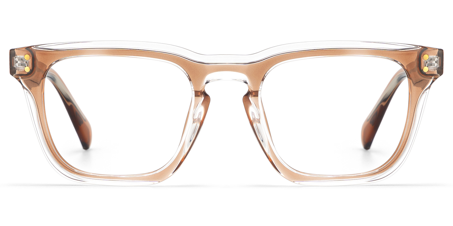 me.Link　パーフェクトジェル Liam Brown Rectangle TR90 Frame Glasses for Women | ZEELOOL