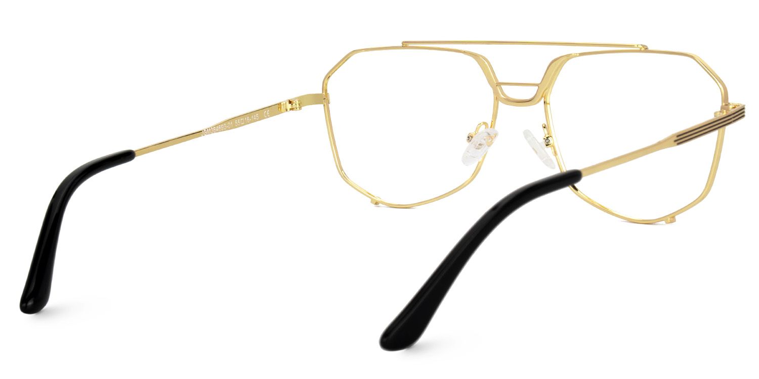 Beethoven Black-Gold Aviator Prescription Glasses | Zeelool3